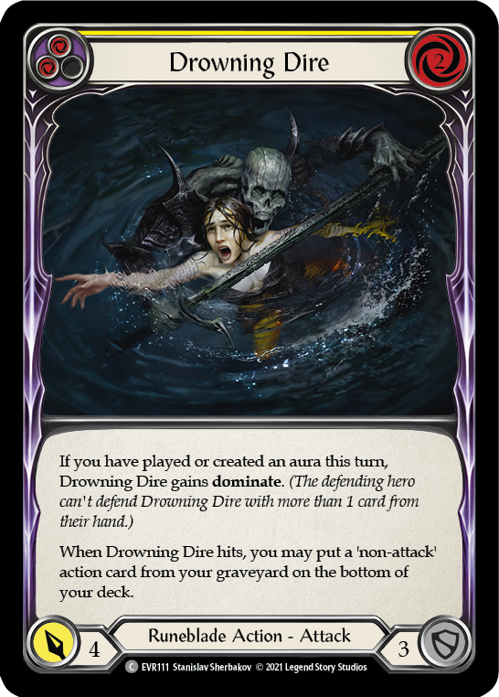 Drowning Dire (Yellow) Rainbow Foil