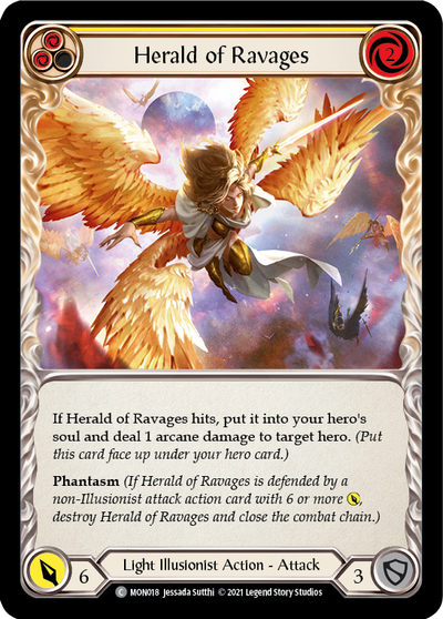 Herald of Ravages (Yellow) Rainbow Foil