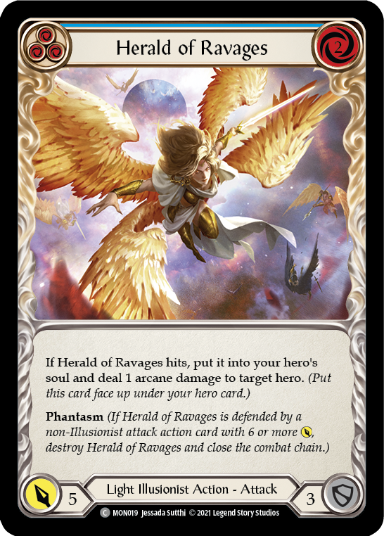 Herald of Ravages (Blue) Rainbow Foil