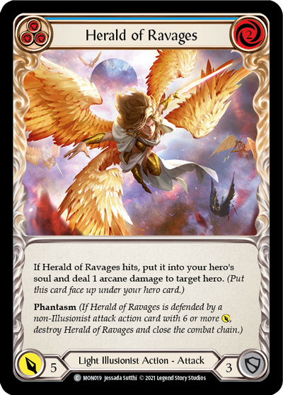 Herald of Ravages (Blue) Rainbow Foil