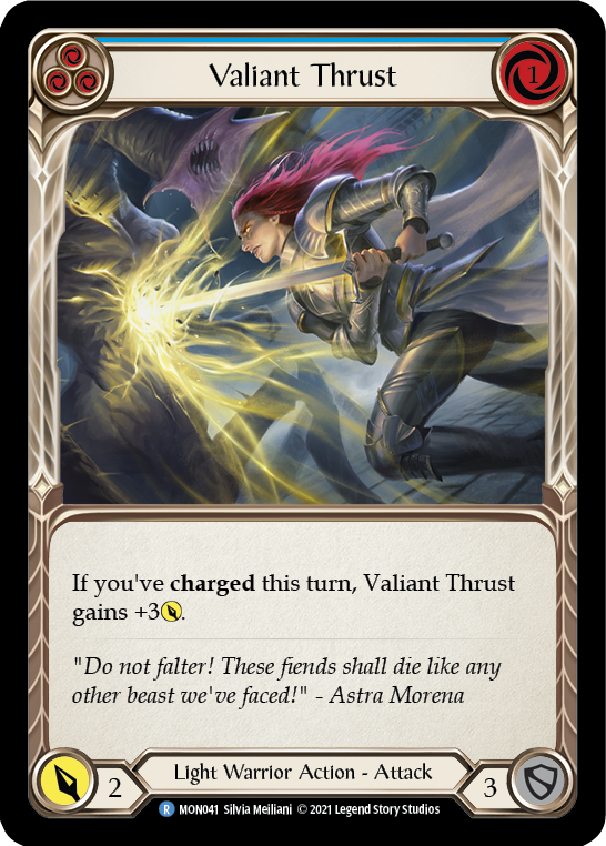 Valiant Thrust (Blue) Rainbow Foil