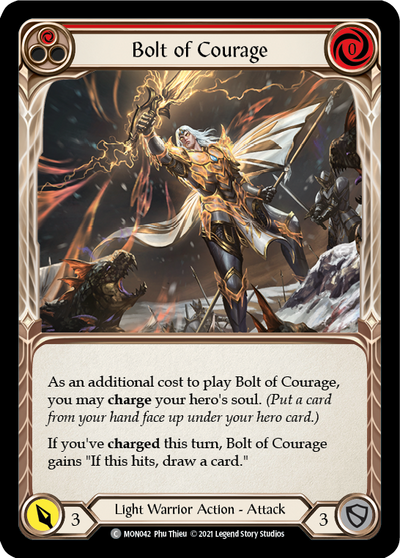 Bolt of Courage (Red) Rainbow Foil