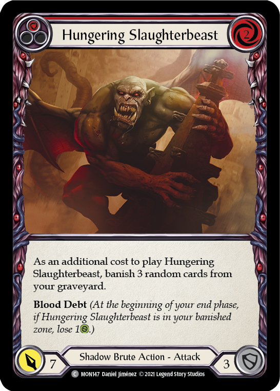 3x Hungering Slaughterbeast (Red)