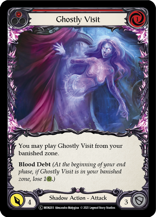 Ghostly Visit (Red) Rainbow Foil (Unlimited)
