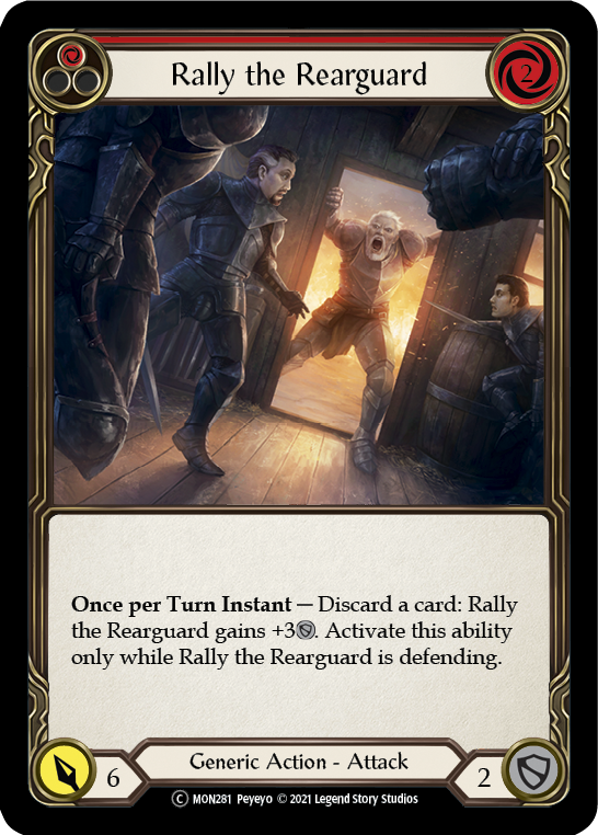 Rally the Rearguard (Red) Rainbow Foil (Unlimited)