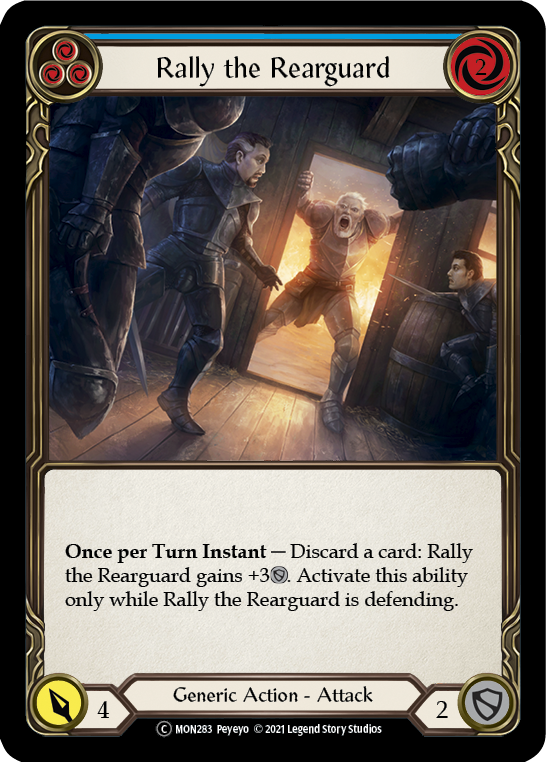 Rally the Rearguard (Blue) Rainbow Foil (Unlimited)