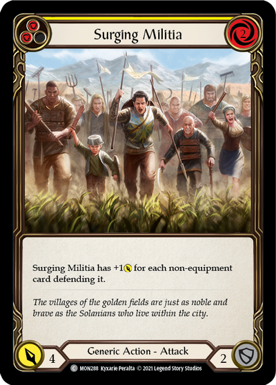 Surging Militia (Yellow) Rainbow Foil