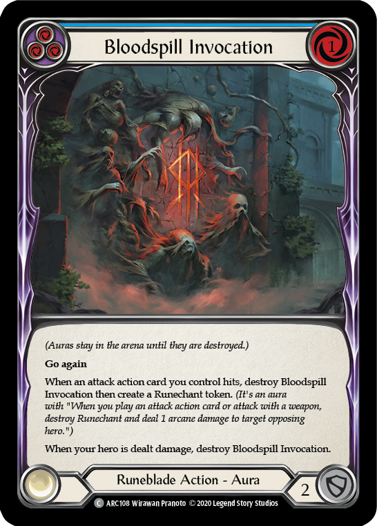 3x Bloodspill Invocation (Blue) (Unlimited)