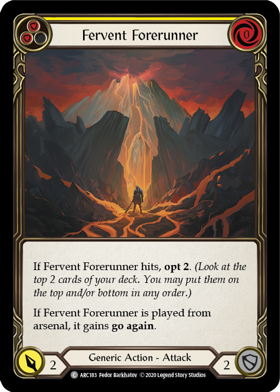 Fervent Forerunner (Yellow) Rainbow Foil (Unlimited)