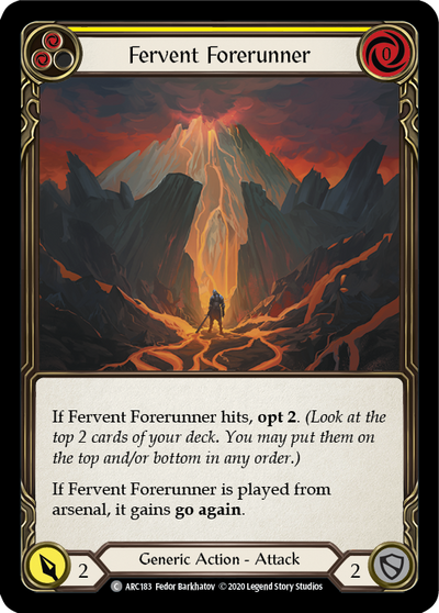 Fervent Forerunner (Yellow) Rainbow Foil (Unlimited)