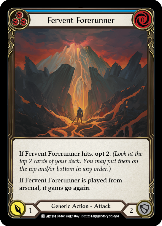 Fervent Forerunner (Blue) Rainbow Foil (Unlimited)