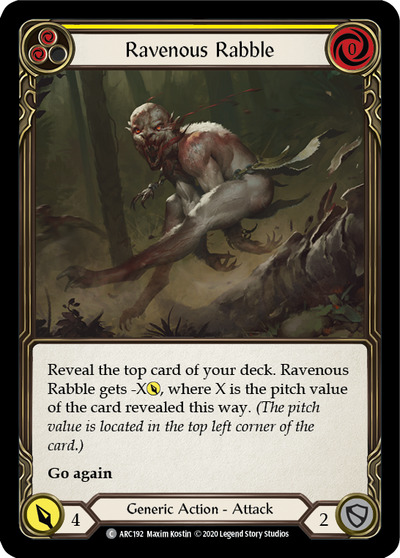 Ravenous Rabble (Yellow) Rainbow Foil (Unlimited)