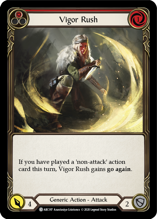 Vigor Rush (Red) Rainbow Foil (Unlimited)