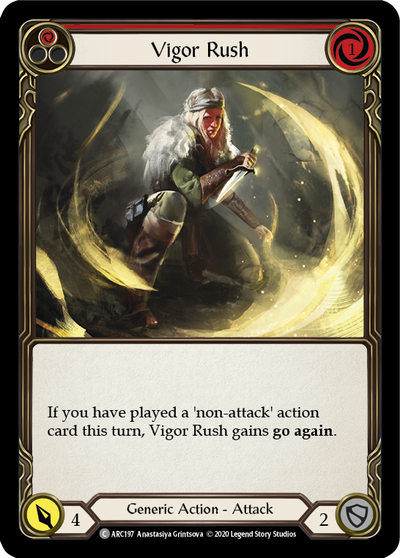 Vigor Rush (Red) Rainbow Foil (Unlimited)