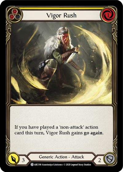 Vigor Rush (Yellow) Rainbow Foil (Unlimited)