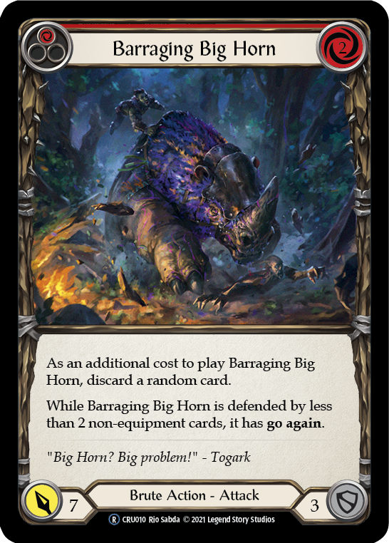 3x Barraging Big Horn (Red) (Unlimited)