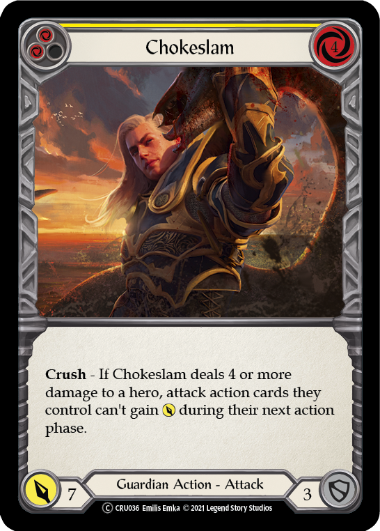 Chokeslam (Yellow) Rainbow Foil (Unlimited)