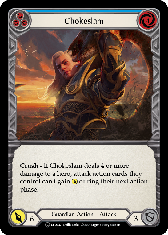 Chokeslam (Blue) Rainbow Foil (Unlimited)