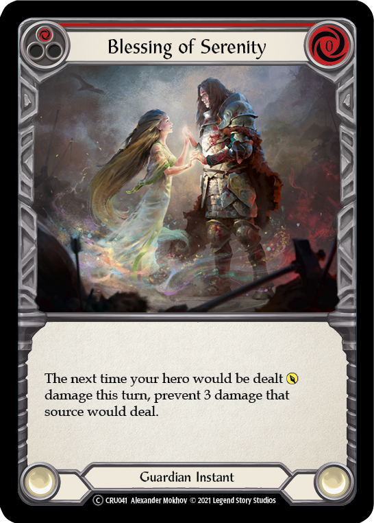 Blessing of Serenity (Red) Rainbow Foil (Unlimited)