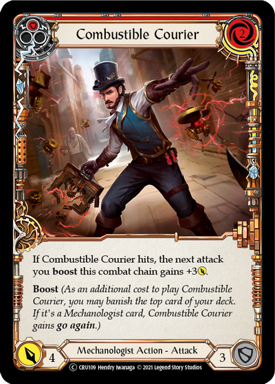 Combustible Courier (Red) Rainbow Foil (Unlimited)