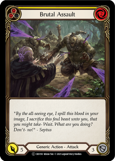 3x Brutal Assault (Yellow) (Unlimited)