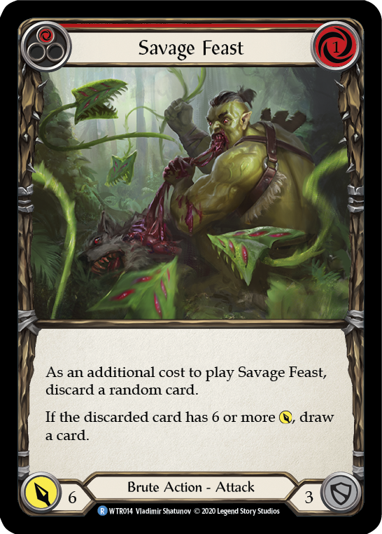 3x Savage Feast (Red) (Unlimited)