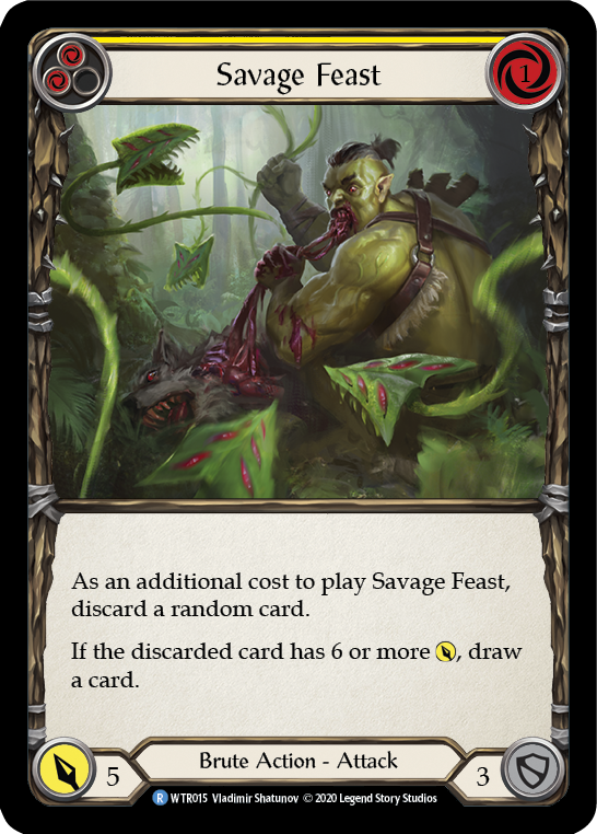 3x Savage Feast (Yellow) (Unlimited)