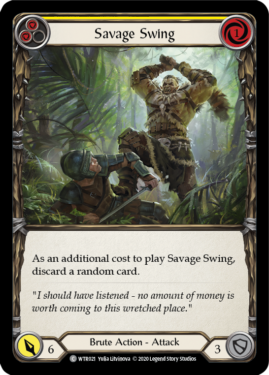 Savage Swing (Yellow) Rainbow Foil (Unlimited)