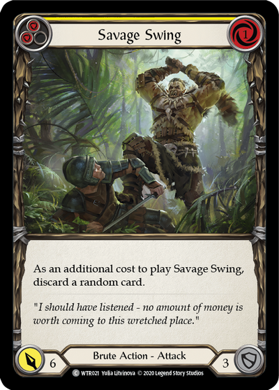 Savage Swing (Yellow) Rainbow Foil (Unlimited)