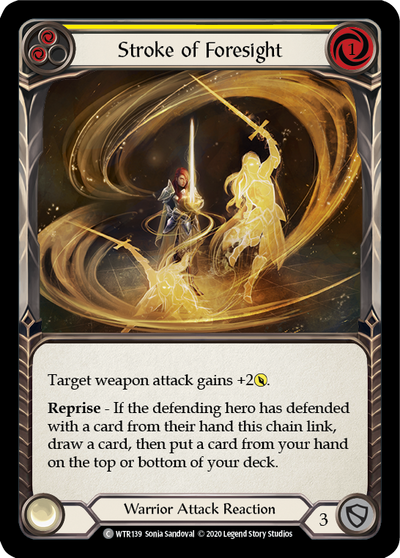 Stroke of Foresight (Yellow) Rainbow Foil (Unlimited)