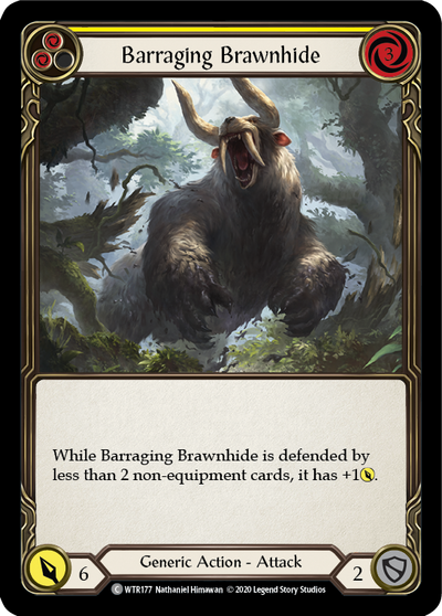 Barraging Brawnhide (Yellow) Rainbow Foil (Unlimited)