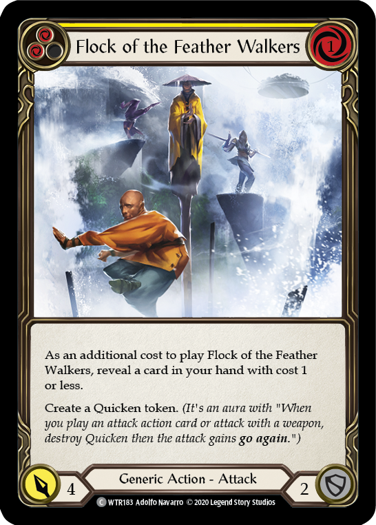 Flock of the Feather Walkers (Yellow) Rainbow Foil (Unlimited)