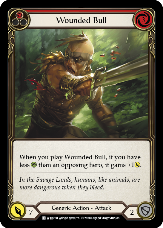 Wounded Bull (Red) Rainbow Foil (Unlimited)