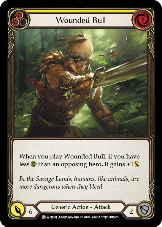 Wounded Bull (Yellow) Rainbow Foil (Unlimited)