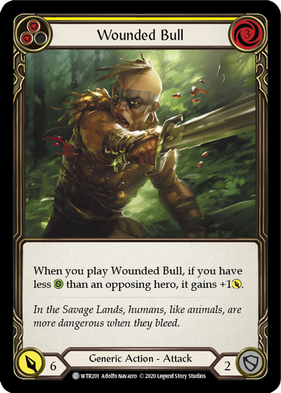 Wounded Bull (Yellow) Rainbow Foil (Unlimited)