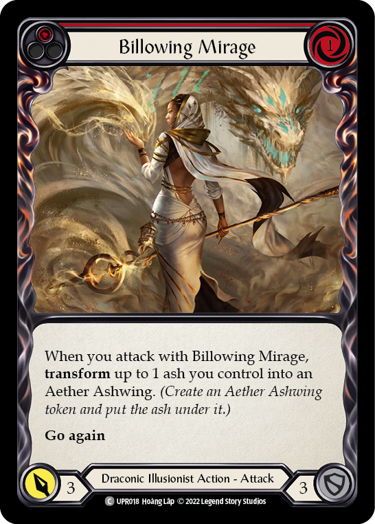 Billowing Mirage (Red) Rainbow Foil