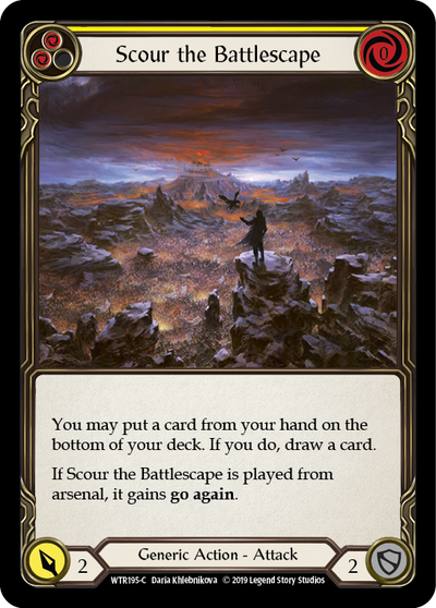 Scour the Battlescape (Yellow) Rainbow Foil Alpha