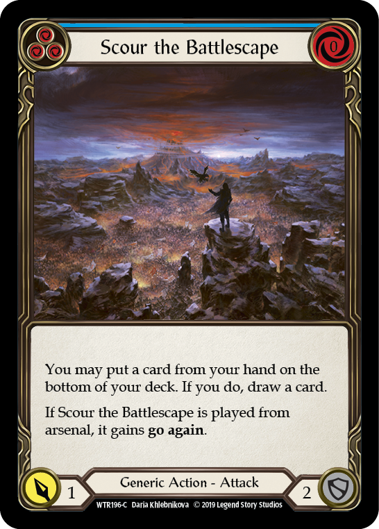 Scour the Battlescape (Blue) Rainbow Foil Alpha