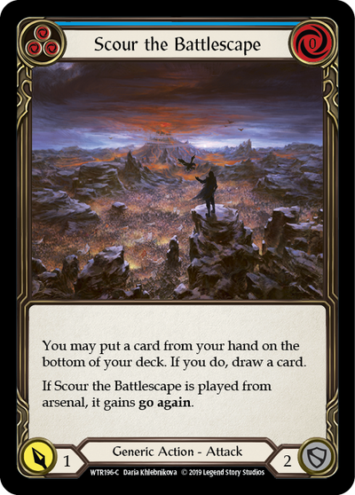 Scour the Battlescape (Blue) Rainbow Foil Alpha