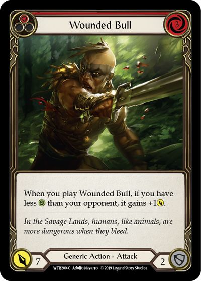 Wounded Bull (Red) Rainbow Foil Alpha